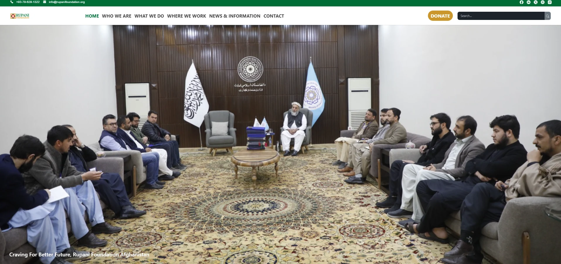 Rupani Foundation Afghanistan Website, API & CMS interface preview
